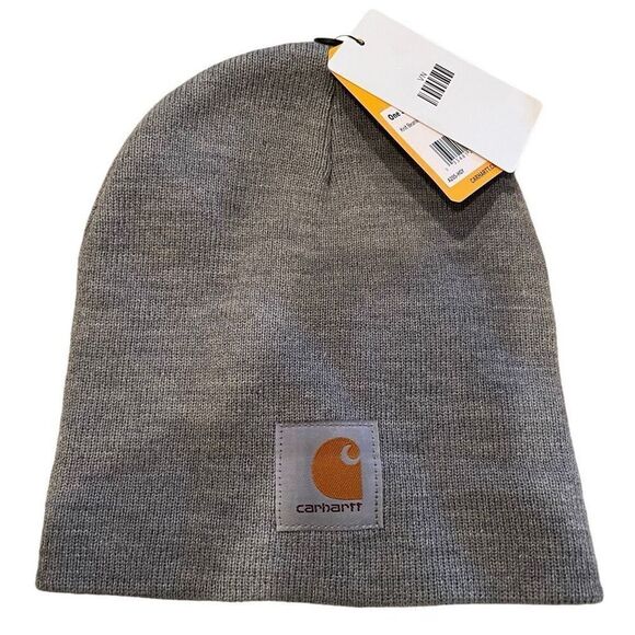 Carhartt Other - Carhartt Mens Rib Knit Beanie OS Gray Acrylic Gorpcore Stretchy Outdoors Active